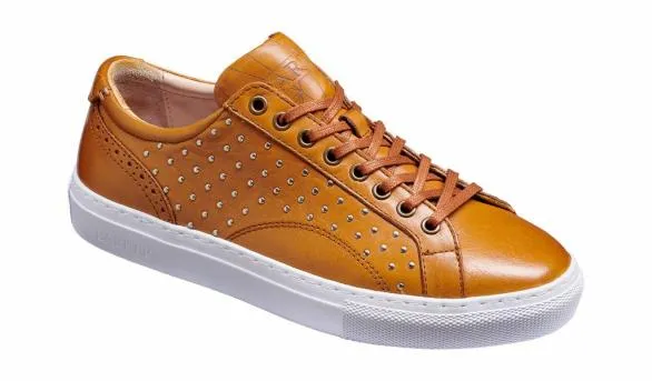 Barker Shoes Isla 8211 Cedar Calf Studs Sneaker Shoe Cedar Calf Studs Sneaker Shoe Womens