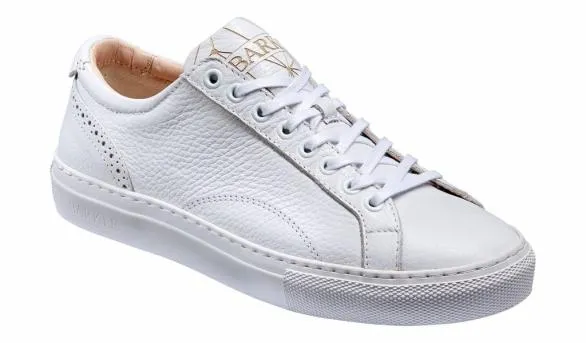 Barker Shoes Isla 8211 White Grain Rubber Cup Sole Sneaker Shoe White Grain Rubber Cup Sole Sneaker Shoe Womens
