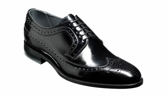 Barker Shoes Woodbridge 8211 Black HiShine Derby Black Hishine Derby Mens