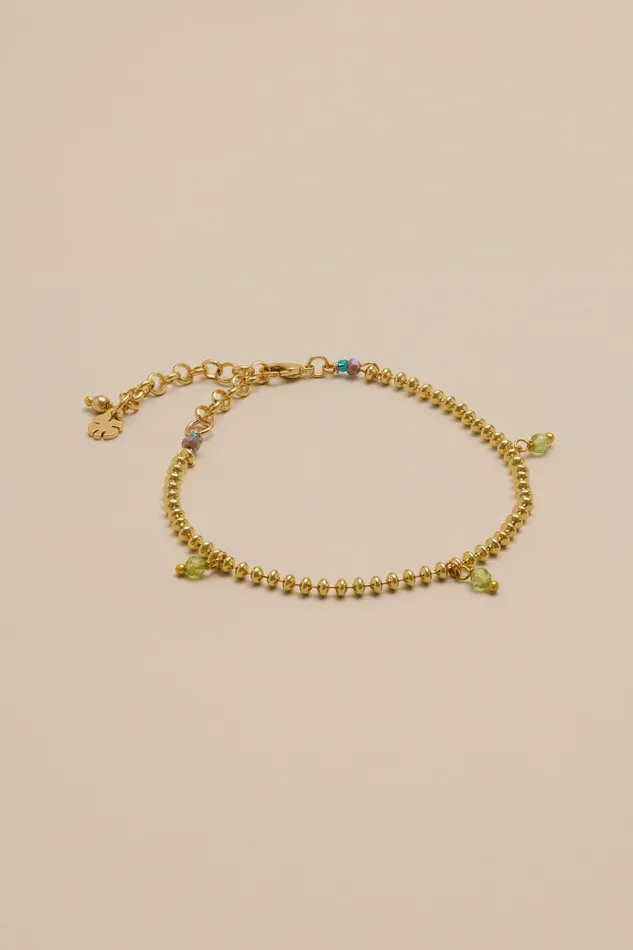 Beaded Chain Bracelet Gold Women Lucky Brand Jewelry