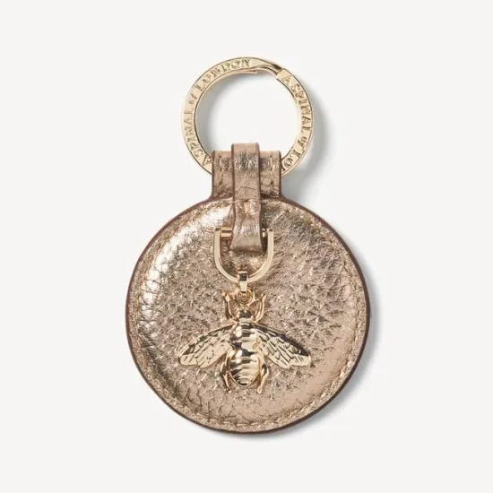 Bee Keyring Champagne Pebble Women Aspinal Of London Key Rings