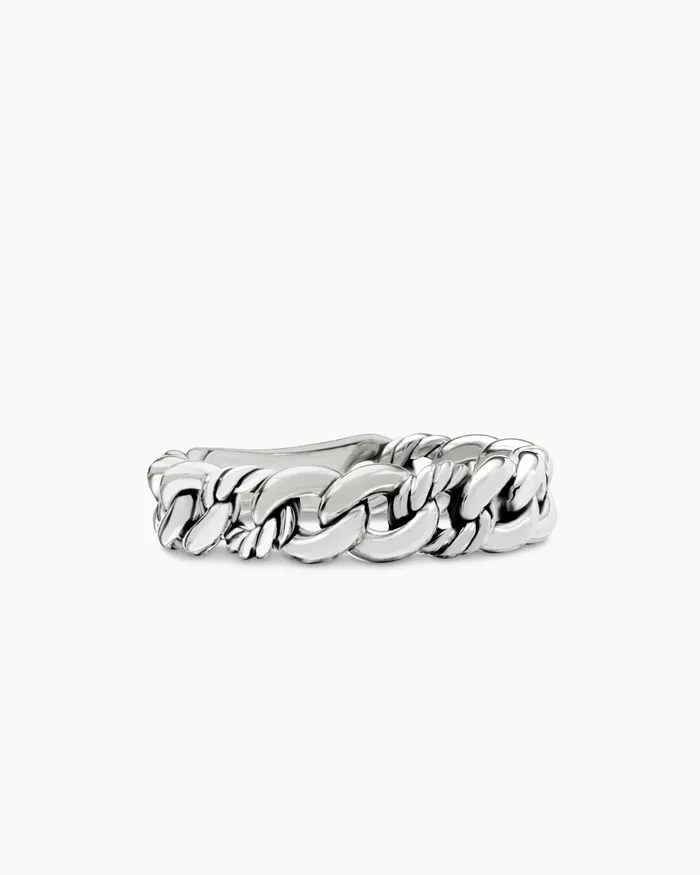 Belmont Curb Link Band Ring In Sterling Silver 5mm Women David Yurman Band