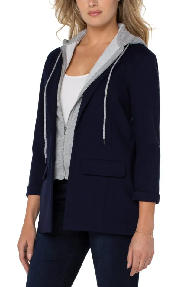 BLAZERS Women Liverpool Los Angeles BLAZER W REMOVABLE HOOD Cadet Blue