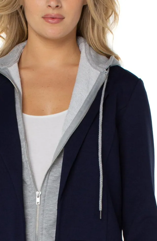 BLAZERS Women Liverpool Los Angeles BLAZER W REMOVABLE HOOD Cadet Blue