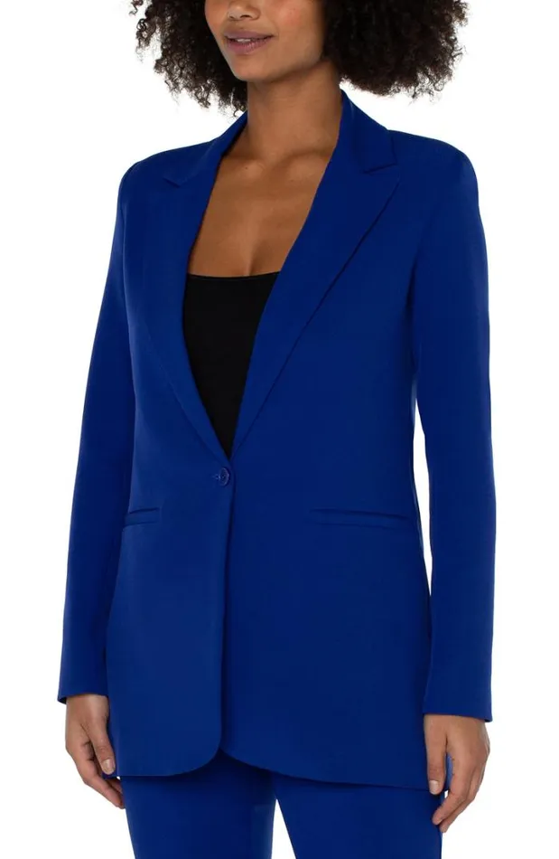 BLAZERS Women Liverpool Los Angeles BUTTON FRONT BOYFRIEND BLAZER Royal Violet