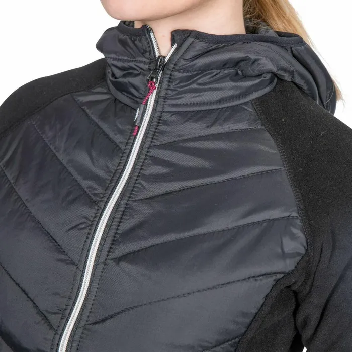 Boardwalk Quilted Hooded Jacket Black Women Trespass Hoodies