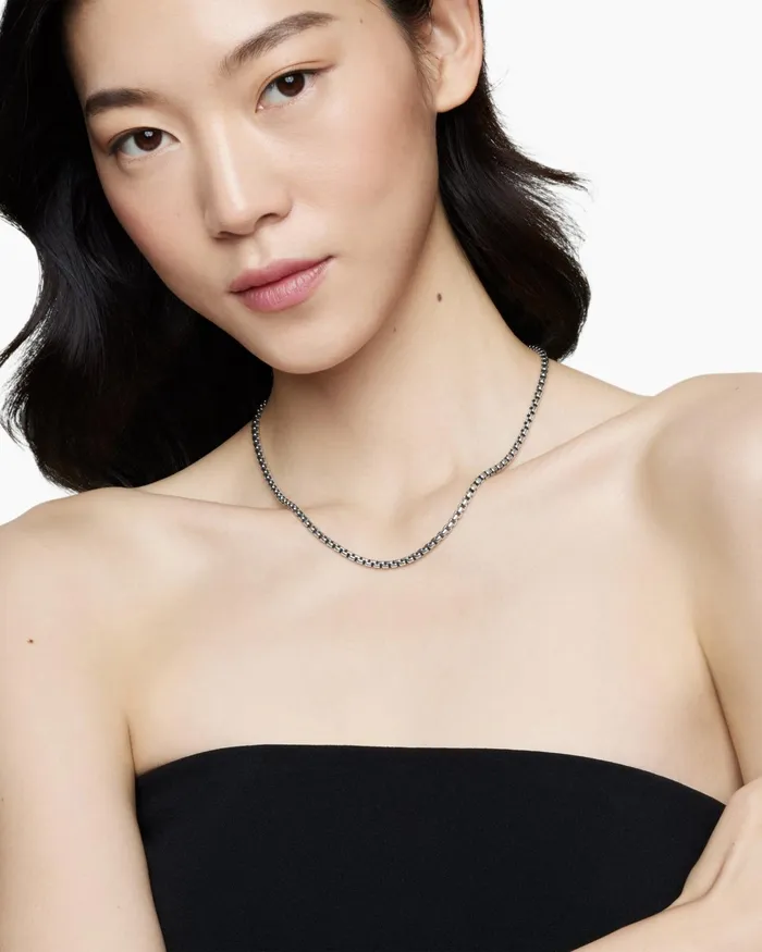 Box Chain Necklace In Sterling Silver With 14K Yellow Gold Accent 36mm Women David Yurman Chain Box Chain Necklace In Sterling Silver With 14K Yellow Gold Accent 36mm Women David Yurman Chain