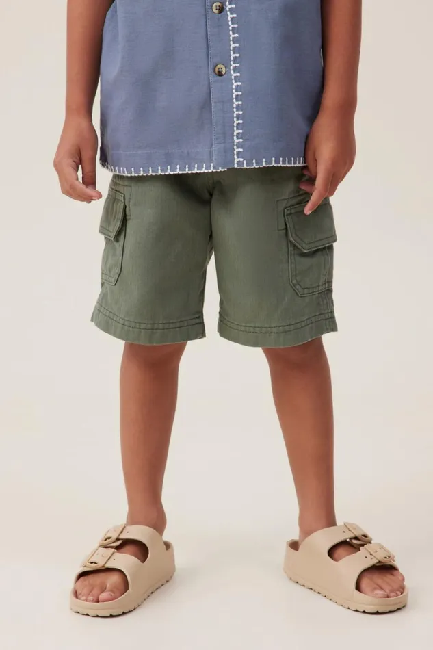 Boys Shorts Cotton On Cargo Short Swag Green