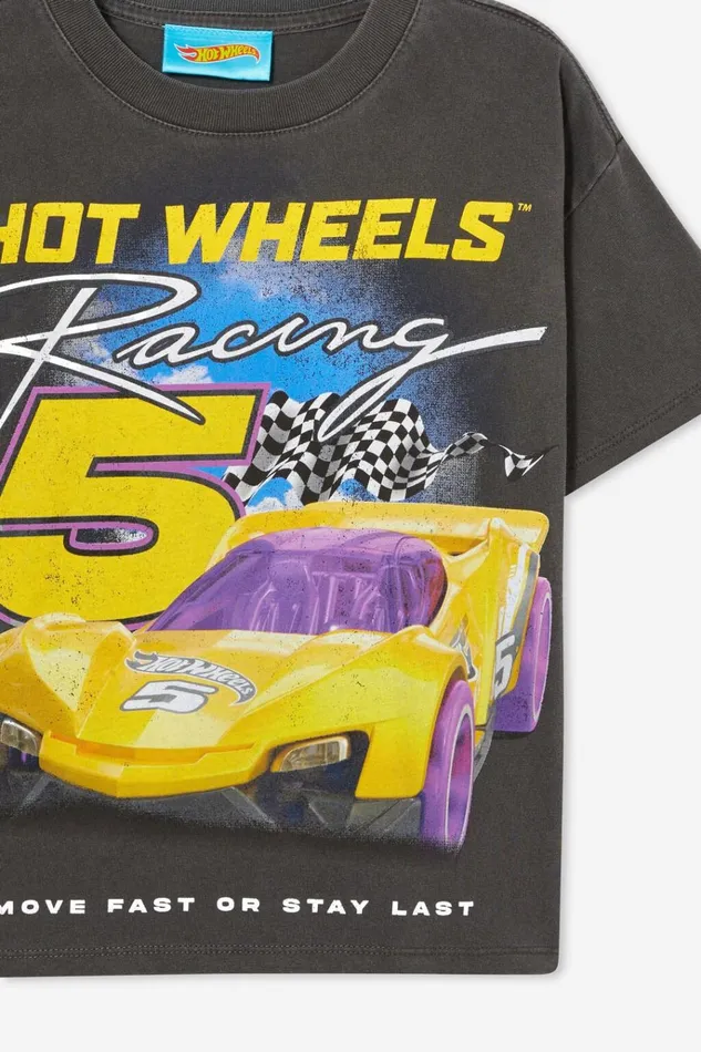 Boys Tops and TShirts Cotton On License Drop Shoulder Short Sleeve Tee Lcn Mat Phantom Washhot Wheels Racing 5 Boys Tops and TShirts Cotton On License Drop Shoulder Short Sleeve Tee Lcn Mat Phantom Washhot Wheels Racing 5