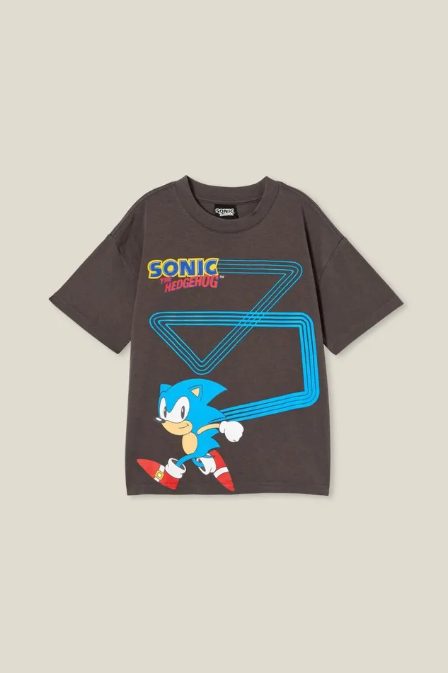 Boys Tops and TShirts Cotton On License Drop Shoulder Short Sleeve Tee Lcn Sonic Phanomsonic Gotta Go Fast Boys Tops and TShirts Cotton On License Drop Shoulder Short Sleeve Tee Lcn Sonic Phanomsonic Gotta Go Fast
