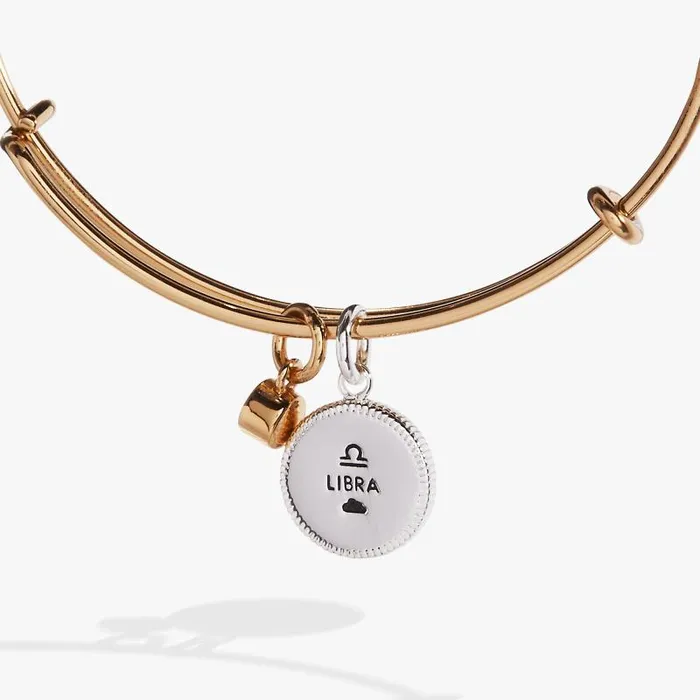 Bracelets Women Alex And Ani Libra Zodiac Charm Bangle Two Tone
