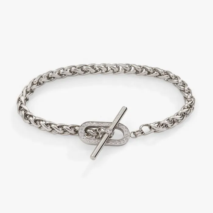 Bracelets Women Alex And Ani Pav Toggle Chain Bracelet Stainless Steel Silver