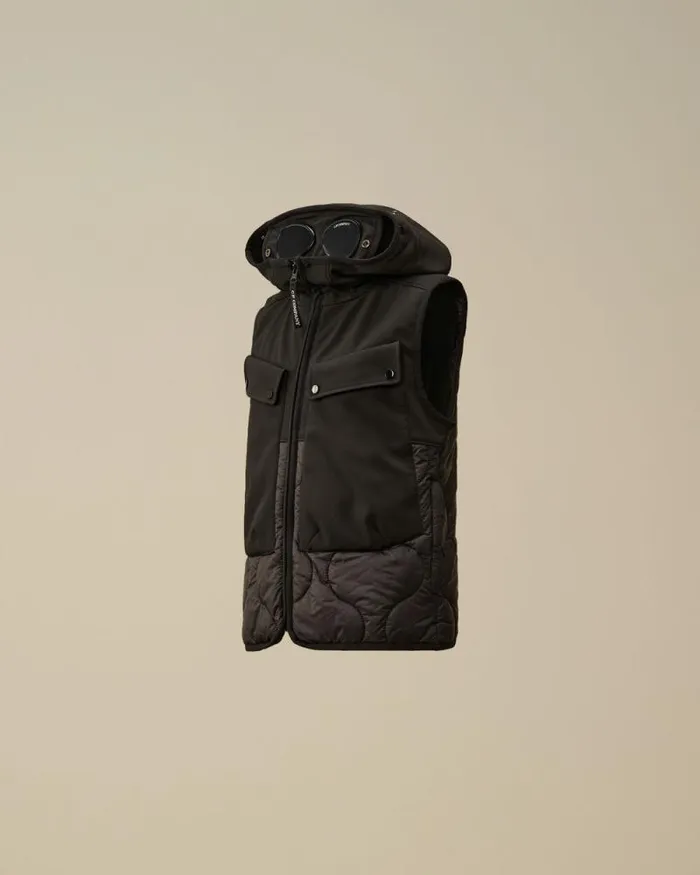 CP Company Clothing 48 U16 CP ShellR Mixed Goggle Vest Black 8211 Kids