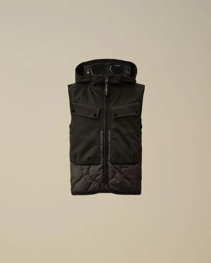 CP Company Clothing 48 U16 CP ShellR Mixed Goggle Vest Black 8211 Kids