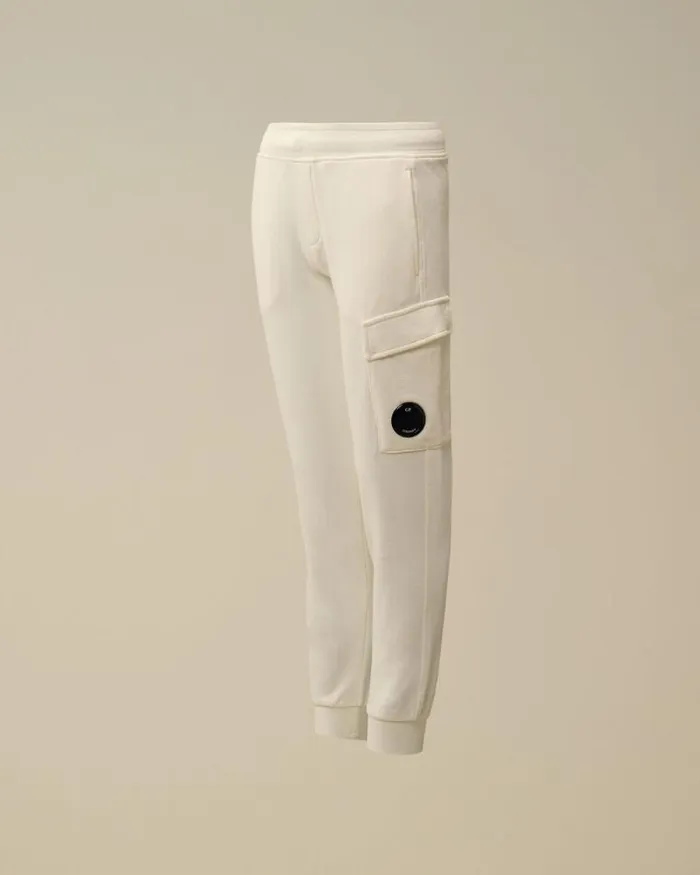 CP Company Clothing 48 U16 Diagonal Fleece Lens Sweatpants Gauze White 8211 Kids