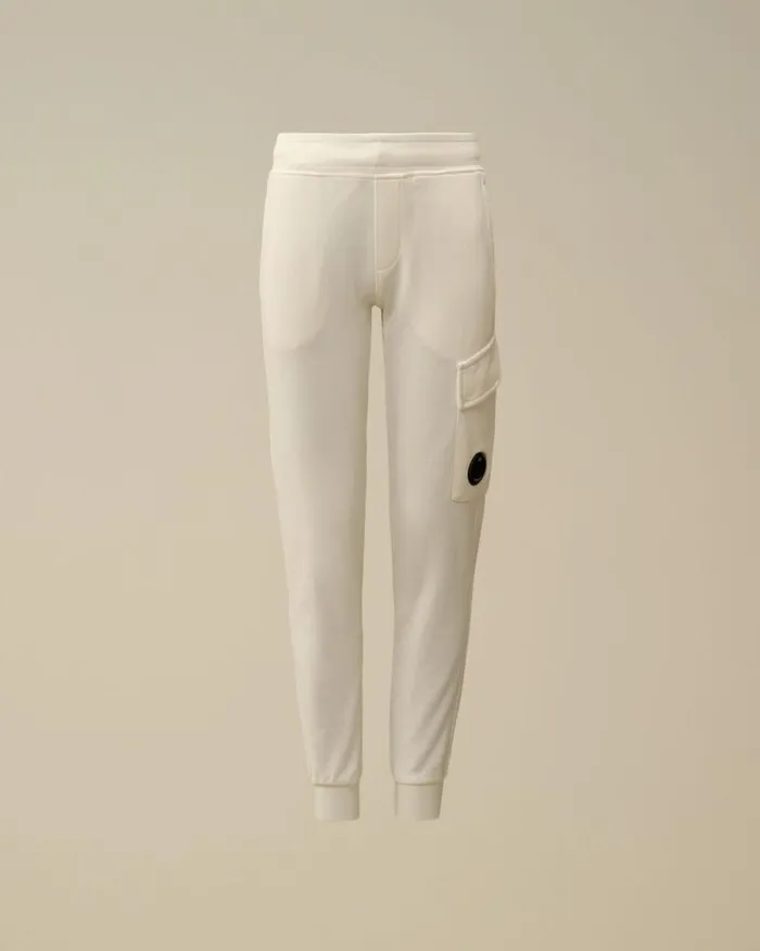 CP Company Clothing 48 U16 Diagonal Fleece Lens Sweatpants Gauze White 8211 Kids