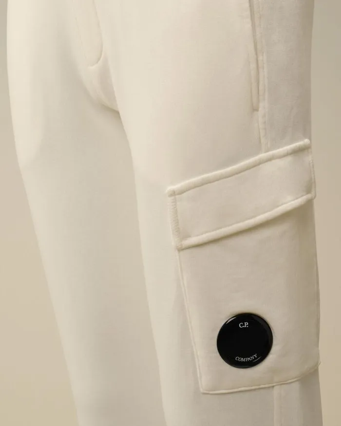 CP Company Clothing 48 U16 Diagonal Fleece Lens Sweatpants Gauze White 8211 Kids