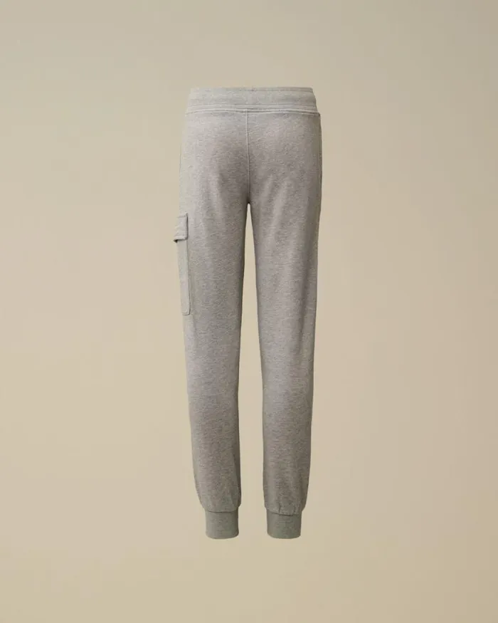 CP Company Clothing 48 U16 Diagonal Fleece Lens Sweatpants Grey Melange 8211 Kids