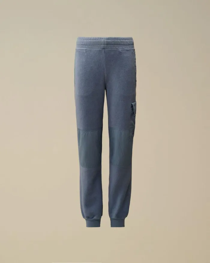 CP Company Clothing 48 U16 Diagonal Fleece Mixed Cargo Sweatpants Flint Stone Blue 8211 Kids