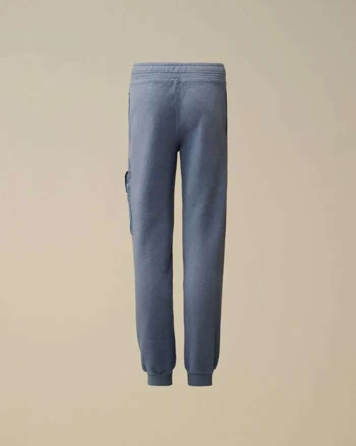 CP Company Clothing 48 U16 Diagonal Fleece Mixed Cargo Sweatpants Flint Stone Blue 8211 Kids