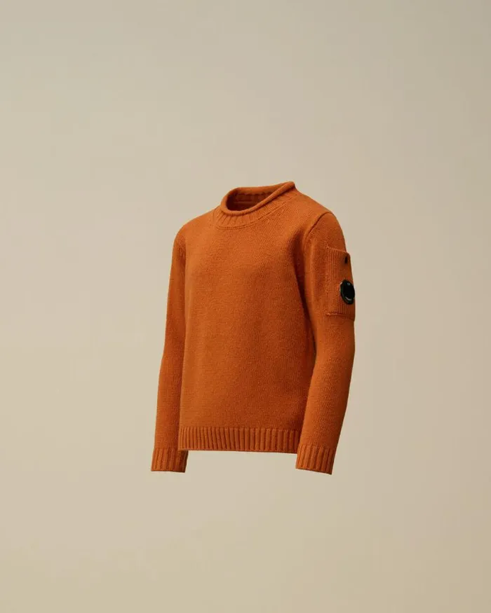 CP Company Clothing 48 U16 Lambswool Lens Crew Neck Knit Bombay Brown 8211 Kids CP Company Clothing 48 U16 Lambswool Lens Crew Neck Knit Bombay Brown 8211 Kids