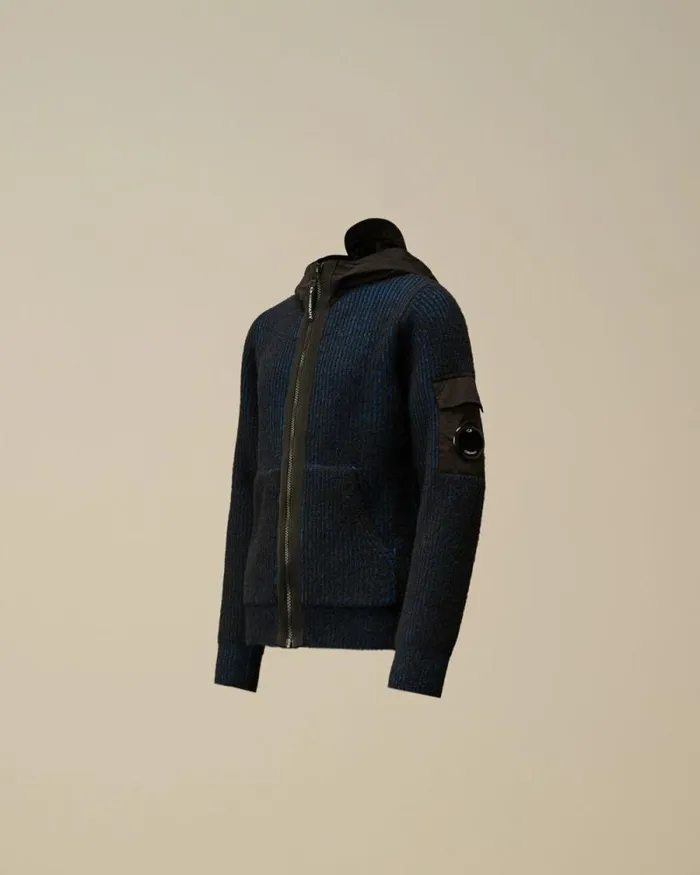 CP Company Clothing 48 U16 Vanis Mixed Lens Hooded Knit Estate Blue 8211 Kids CP Company Clothing 48 U16 Vanis Mixed Lens Hooded Knit Estate Blue 8211 Kids