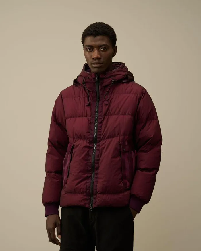 CP Company Jacket and Coats BiTM Goggle Down Jacket Potent Purple 8211 Man