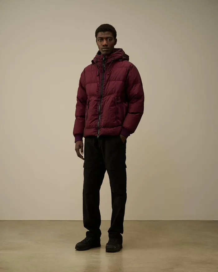 CP Company Jacket and Coats BiTM Goggle Down Jacket Potent Purple 8211 Man