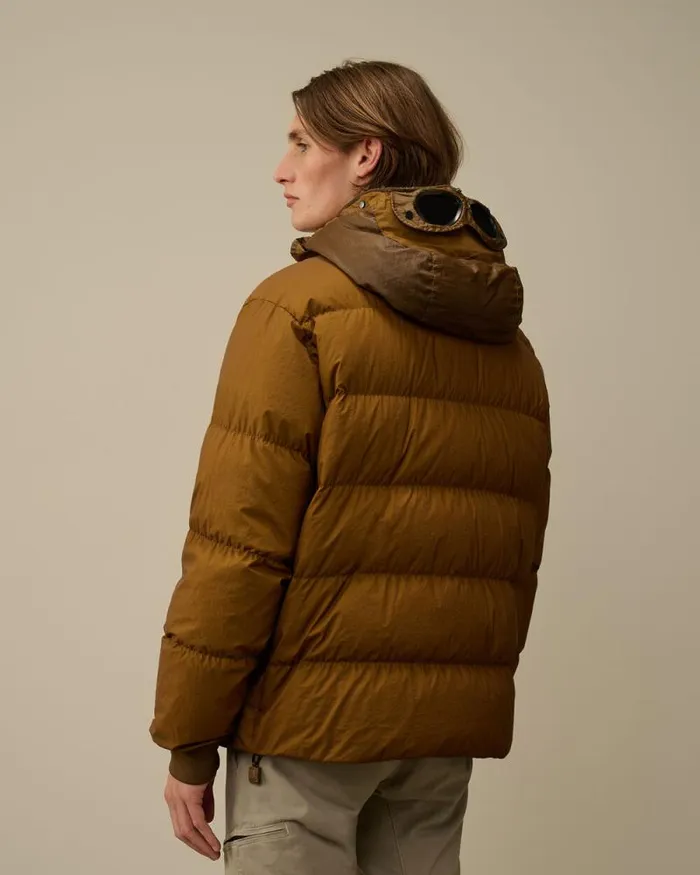 CP Company Jacket and Coats BiTM Goggle Down Jacket Toffee Beige 8211 Man