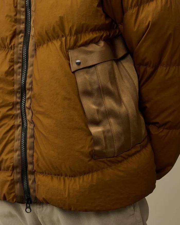 CP Company Jacket and Coats BiTM Goggle Down Jacket Toffee Beige 8211 Man