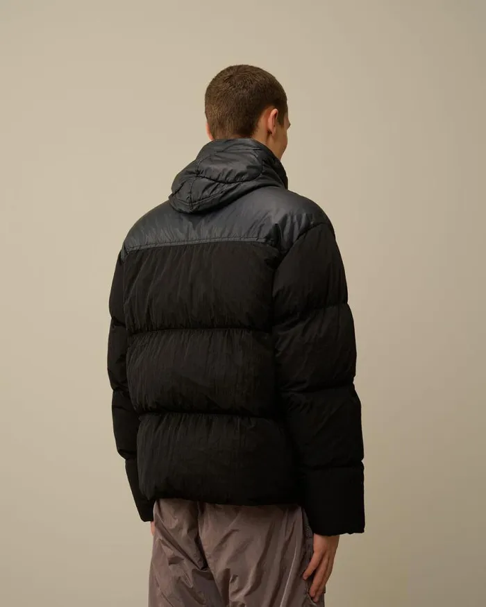 CP Company Jacket and Coats Eco ChromeR Mixed Goggle Down Jacket Total Eclipse Blue 8211 Man