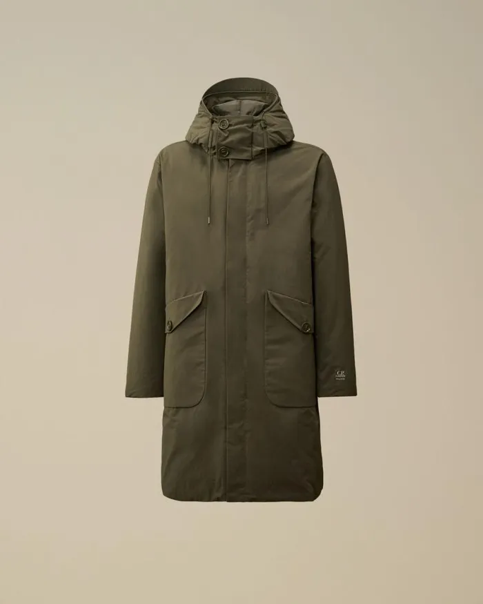 CP Company Jacket and Coats MicroM R Down Parka Grape Leaf Green 8211 Man