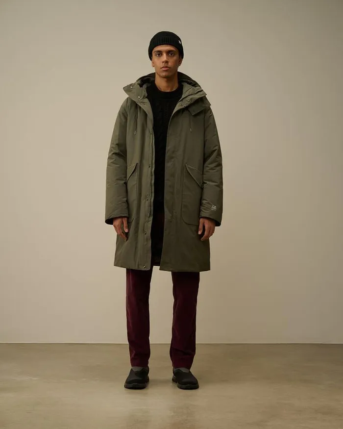 CP Company Jacket and Coats MicroM R Down Parka Grape Leaf Green 8211 Man