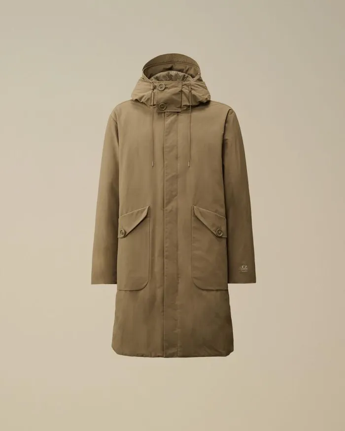 CP Company Jacket and Coats MicroM R Down Parka Walnut Beige 8211 Man