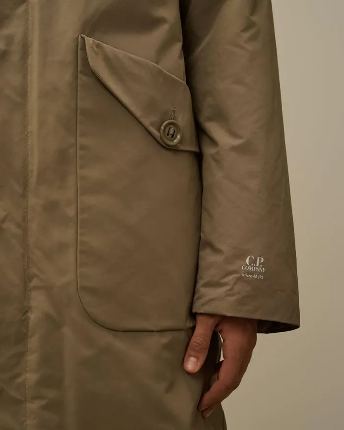 CP Company Jacket and Coats MicroM R Down Parka Walnut Beige 8211 Man