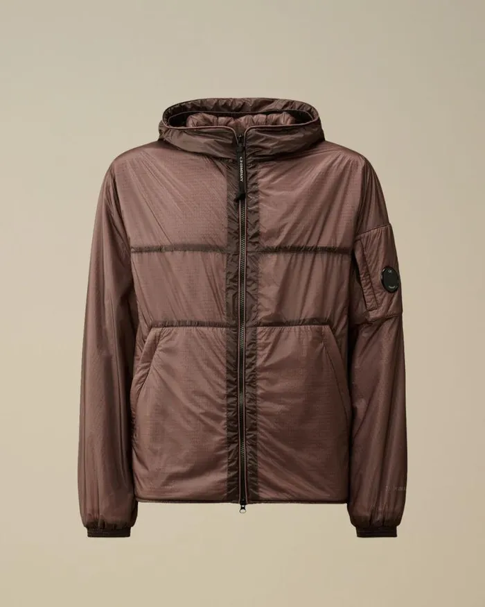 CP Company Jacket and Coats Nada Shell Hooded Jacket Purple Dove 8211 Man