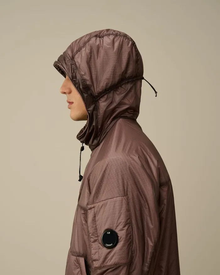 CP Company Jacket and Coats Nada Shell Hooded Jacket Purple Dove 8211 Man