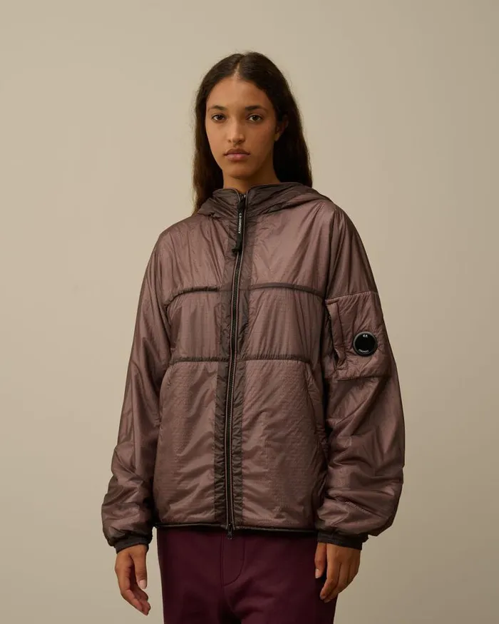 CP Company Jacket and Coats Nada Shell Hooded Jacket Purple Dove 8211 Man