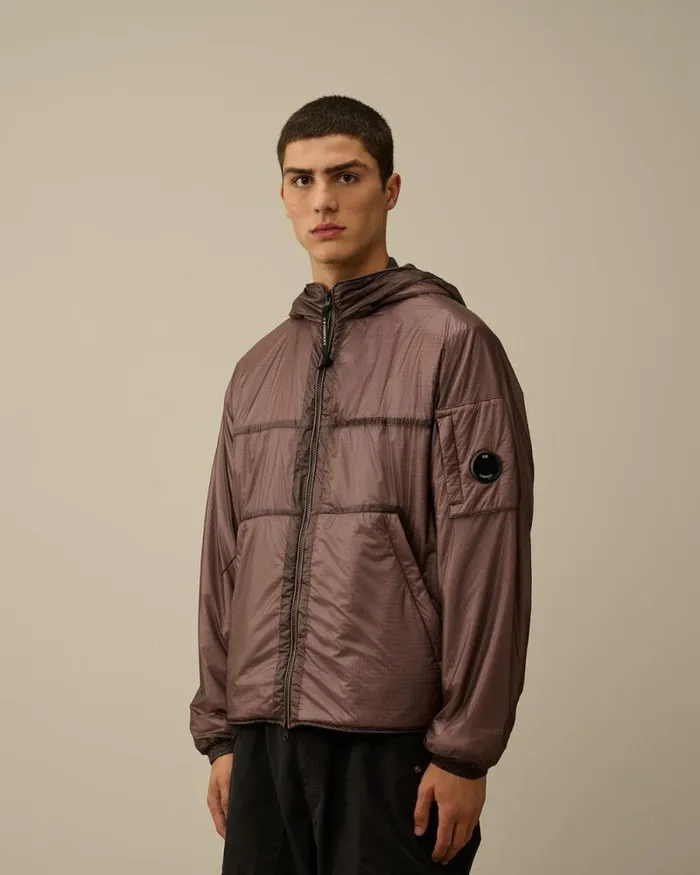 CP Company Jacket and Coats Nada Shell Hooded Jacket Purple Dove 8211 Man