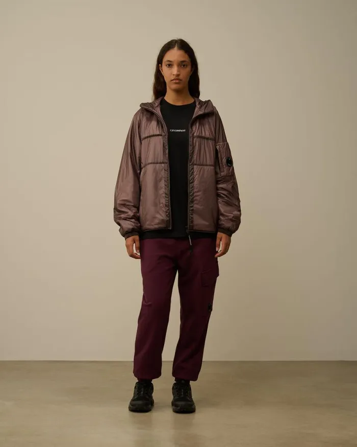 CP Company Jacket and Coats Nada Shell Hooded Jacket Purple Dove 8211 Man