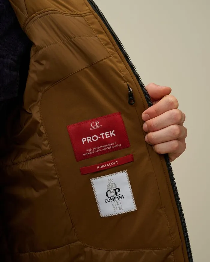 CP Company Jacket and Coats ProTek Hooded Padded Jacket Toffee Beige 8211 Man