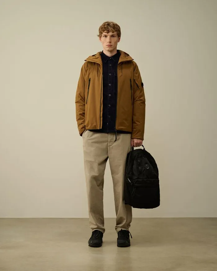 CP Company Jacket and Coats ProTek Hooded Padded Jacket Toffee Beige 8211 Man