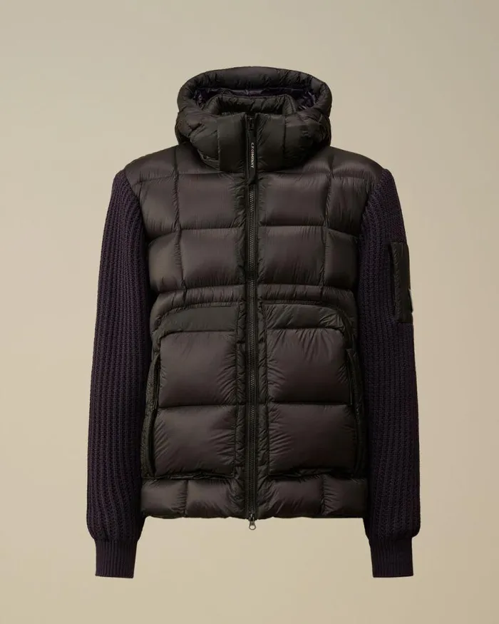 CP Company Jumpers Extrafine Merino Wool Mixed Hooded Knit Nightshade Purple 8211 Man CP Company Jumpers Extrafine Merino Wool Mixed Hooded Knit Nightshade Purple 8211 Man
