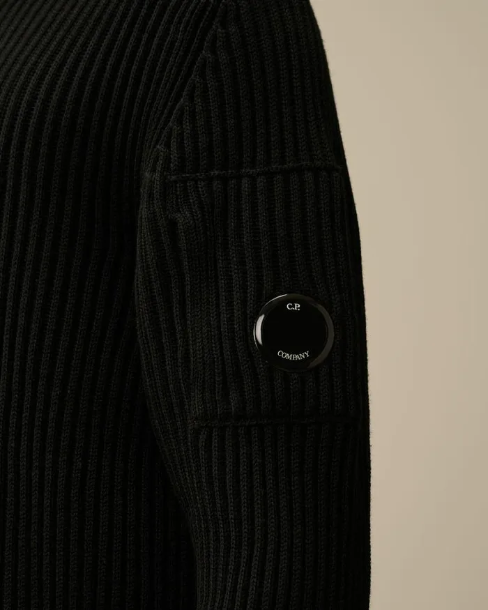 CP Company Jumpers ReWool Turtleneck Knit Black 8211 Man