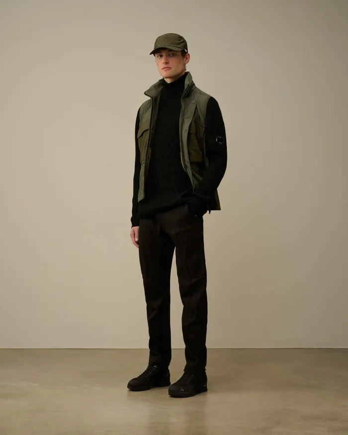 CP Company Jumpers ReWool Turtleneck Knit Black 8211 Man