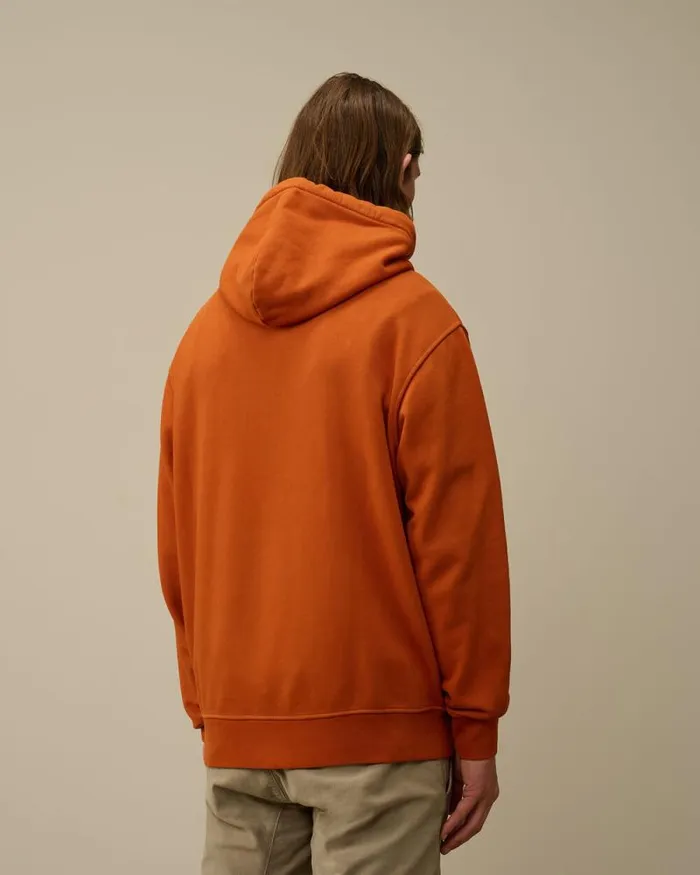 CP Company Sweatshirts Brushed And Emerized Diagonal Fleece Lens Hooded Sweatshirt Bombay Brown 8211 Man