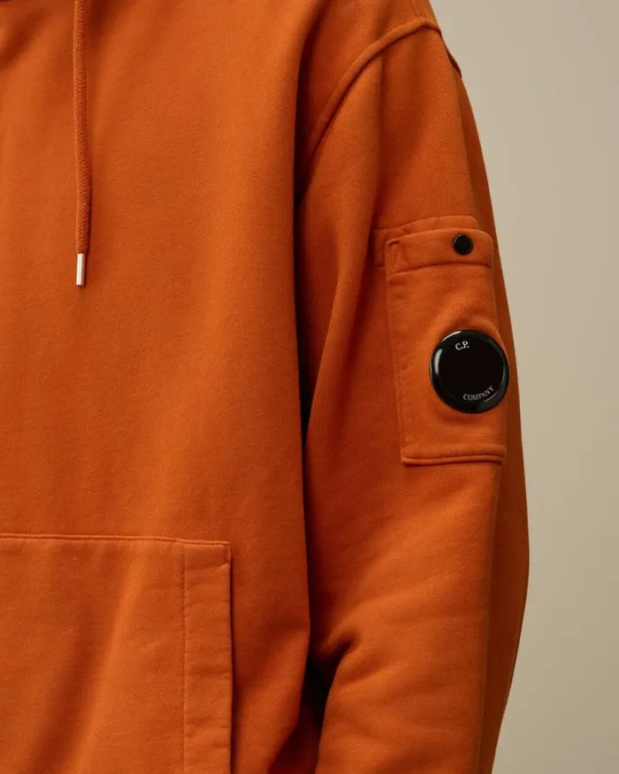 CP Company Sweatshirts Brushed And Emerized Diagonal Fleece Lens Hooded Sweatshirt Bombay Brown 8211 Man