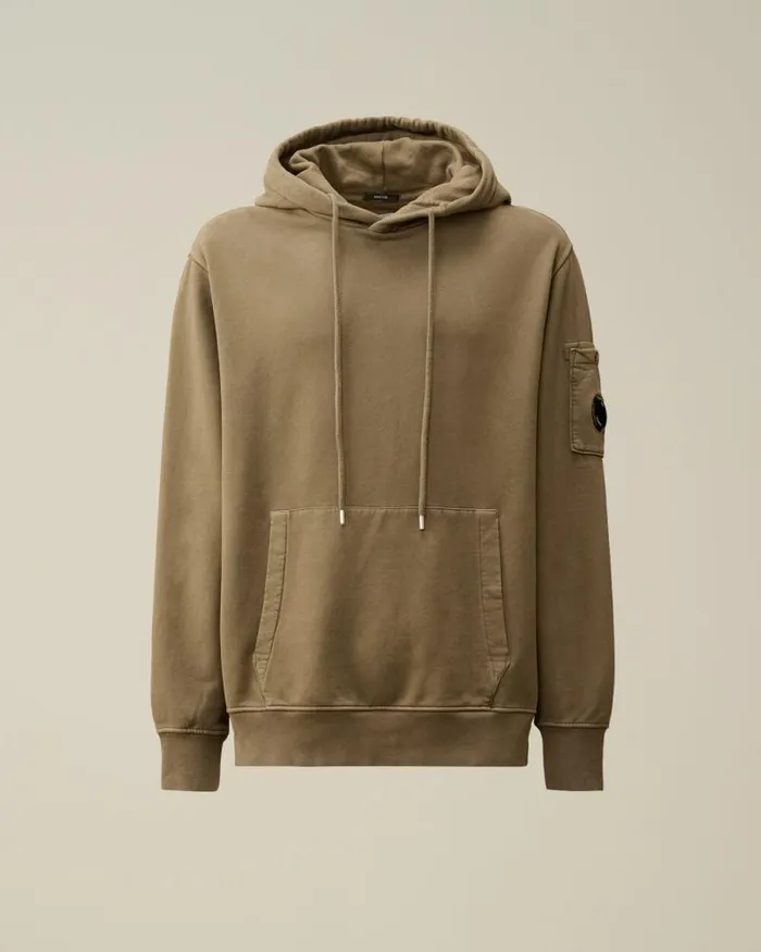 CP Company Sweatshirts Brushed And Emerized Diagonal Fleece Lens Hooded Sweatshirt Walnut Beige 8211 Man CP Company Sweatshirts Brushed And Emerized Diagonal Fleece Lens Hooded Sweatshirt Walnut Beige 8211 Man