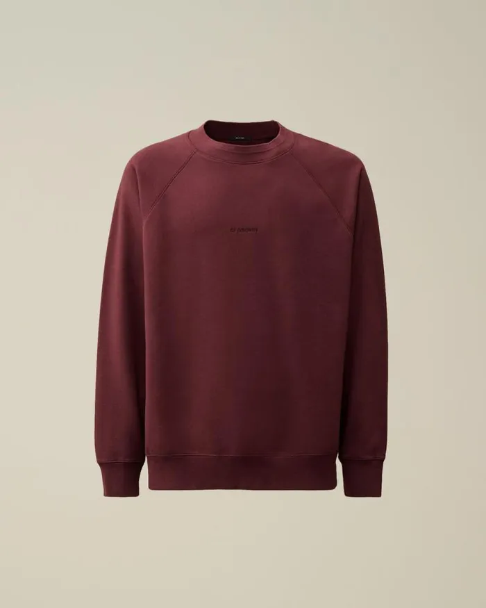 CP Company Sweatshirts Brushed And Emerized Diagonal Fleece Logo Crew Neck Sweatshirt Potent Purple 8211 Man CP Company Sweatshirts Brushed And Emerized Diagonal Fleece Logo Crew Neck Sweatshirt Potent Purple 8211 Man
