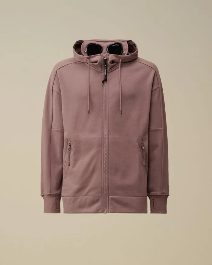 CP Company Sweatshirts Diagonal Raised Fleece Goggle Zipped Hooded Sweatshirt Purple Dove 8211 Man CP Company Sweatshirts Diagonal Raised Fleece Goggle Zipped Hooded Sweatshirt Purple Dove 8211 Man